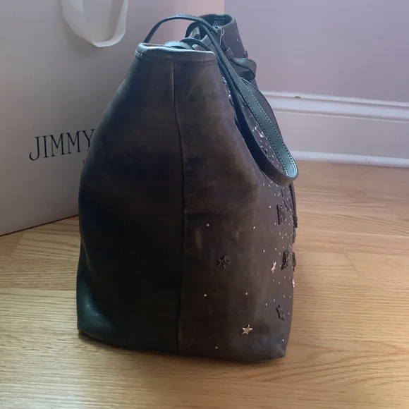 Jimmy choo zodiac sign star studs leather tote 2 ways! - Picture 3 of 11